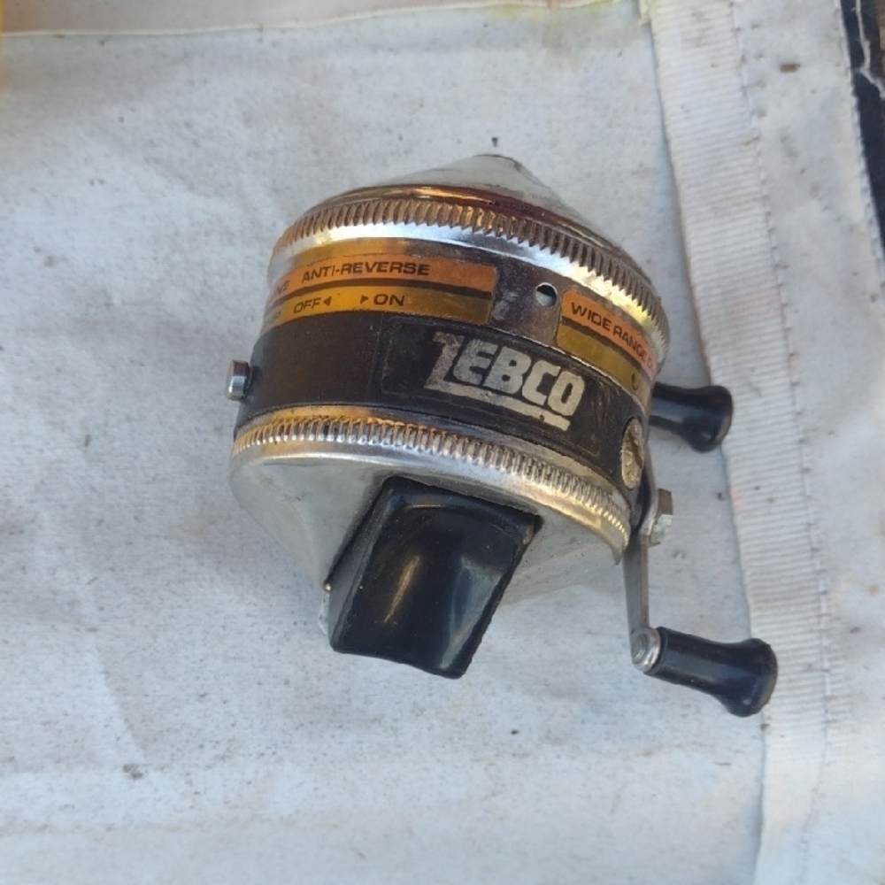Zebco Fishing Reel with Black and Silver Accents
